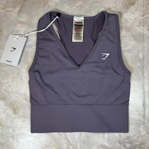 Women’s Gymshark Everyday Seamless Crop Tank – Fog Purple, Size XS (NWT)
